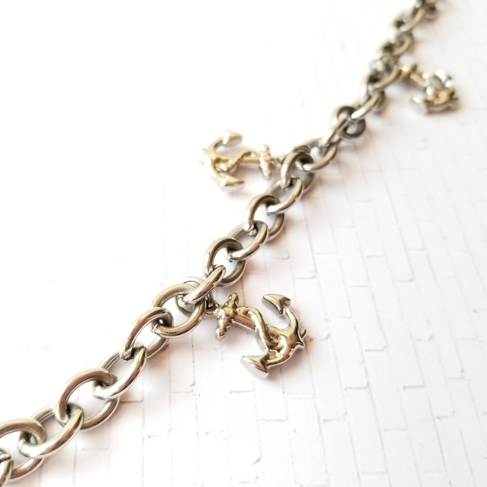 ⚓⚓⚓NAUTICAL Anchor Charm Bracelet 7"